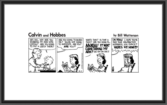 Calvin and Hobbes - April 1, 1986 - Comic Art Print