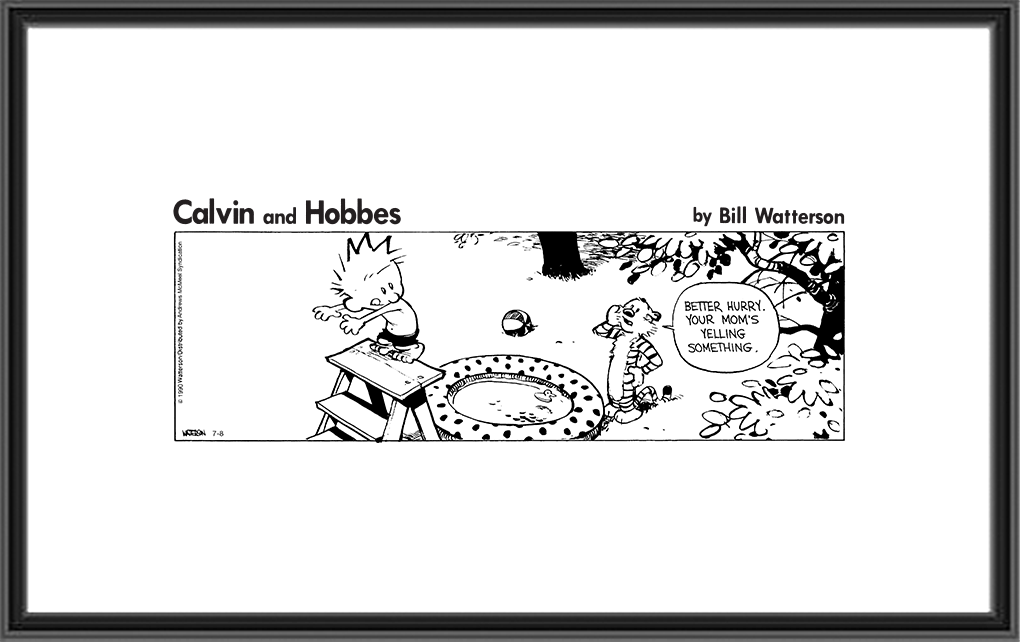 Calvin and Hobbes Print: The Last Strip - GoComics Store.