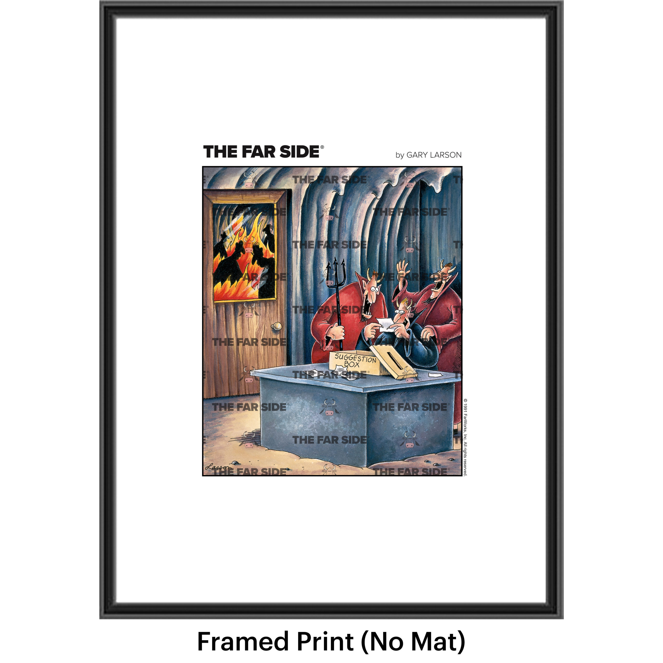 The Far Side® Comic Art Print – “Hell’s Suggestion Box” – GoComics Store