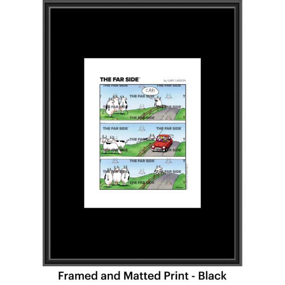 <i>The Far Side</i> ® Comic Art Print – “Standing Cows – Car!” - Image 5