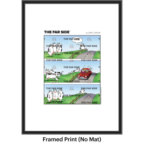 <i>The Far Side</i> ® Comic Art Print – “Standing Cows – Car!” - Image 3