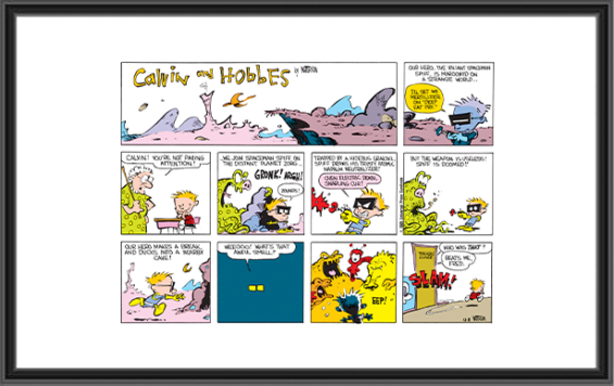 Calvin and Hobbes - Dec 8, 1985 - Comic Art Print