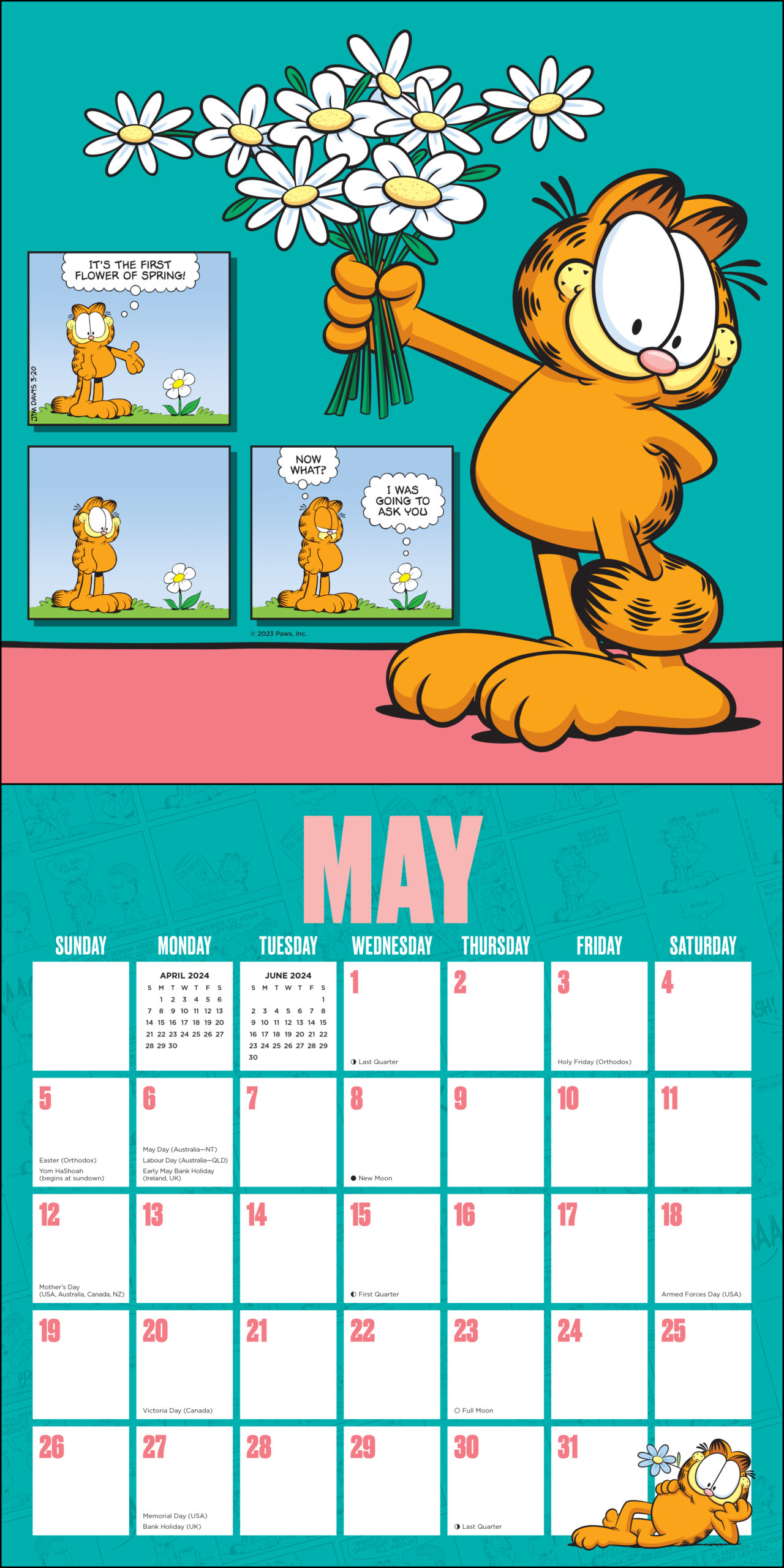 Garfield 2024 Wall Calendar Store