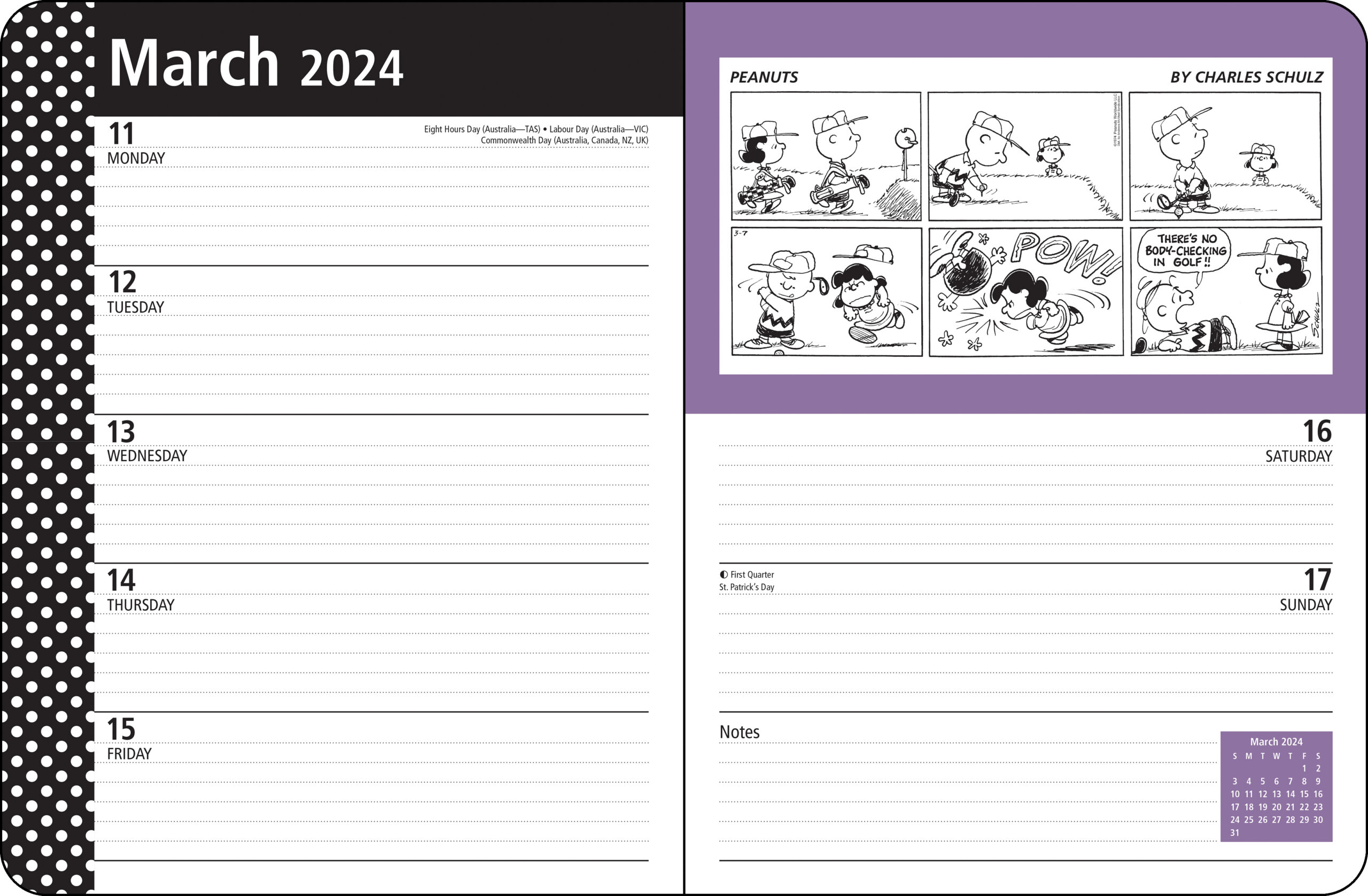 2022 - 2023 Peanuts Snoopy Agenda Refills for FF Pocket Organiser