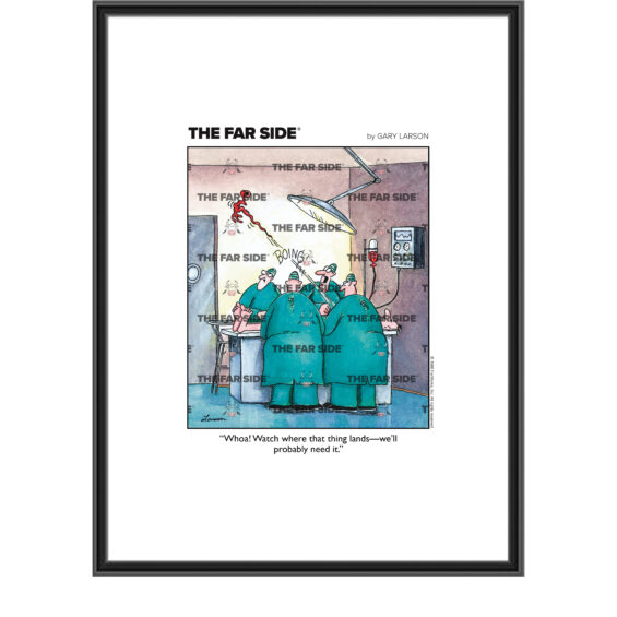 <i>The Far Side</i> ® Comic Art Print – “Watch Where That Thing Lands”